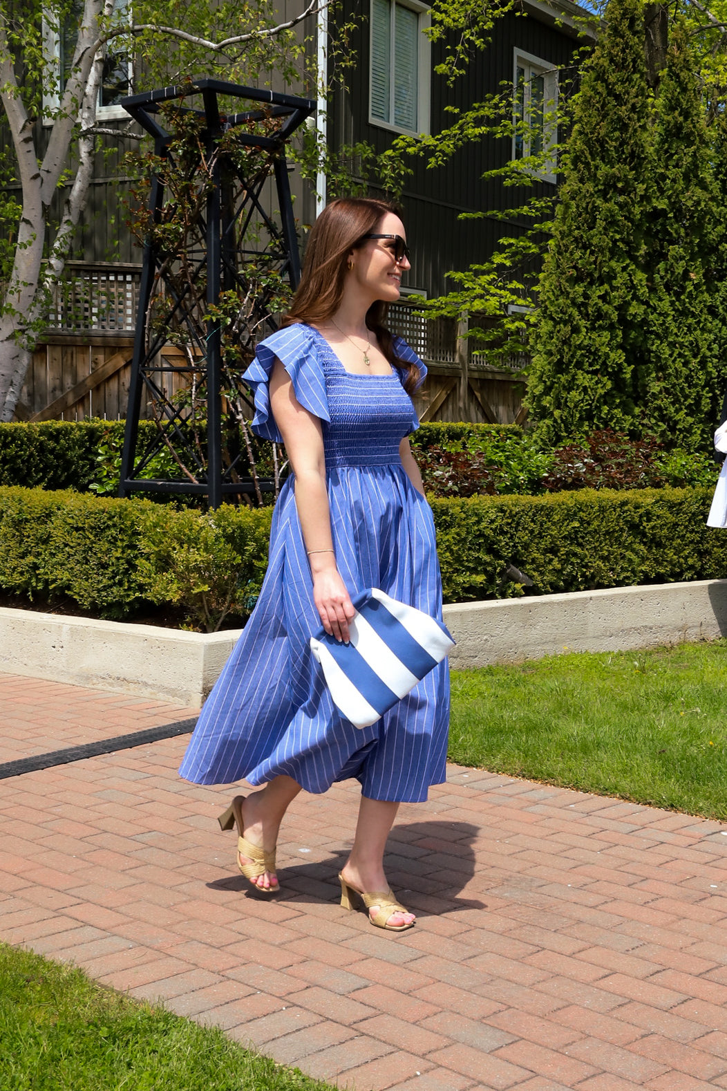 Striped Clutch