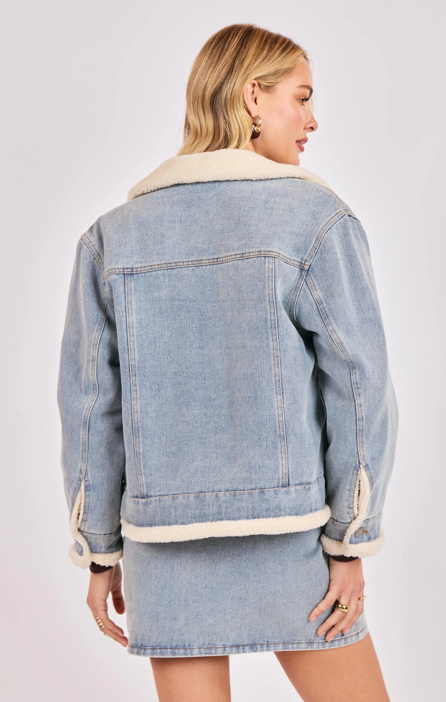 Metropolis Denim Jacket w Faux Shearling